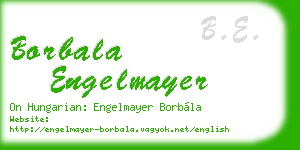 borbala engelmayer business card
