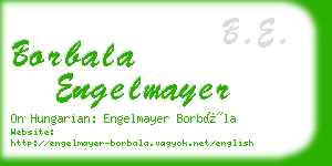 borbala engelmayer business card